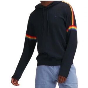 OUTERKNOWN NOSTALGIC‎ HOODIE BLACK RAINBOW XL